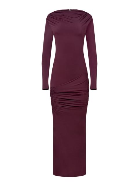 Paris Georgia Draped Jersey Dress brown