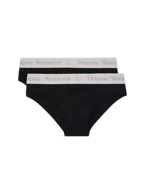Vivienne Westwood Two-Pack Black Slip Band Briefs