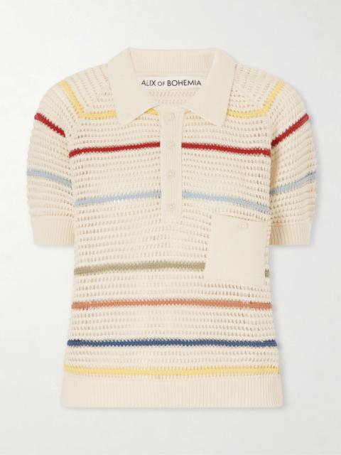 ALIX OF BOHEMIA Lessi Carnival cotton-knitted polo shirt Multi