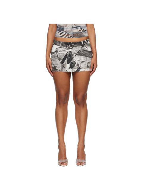 miaou Black & White Miss Miniskirt