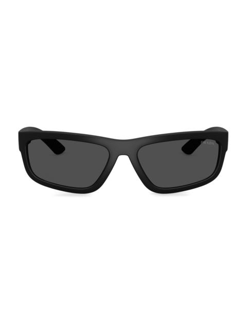 Prada Men's 59MM Rectangular Sunglasses - Dark Grey
