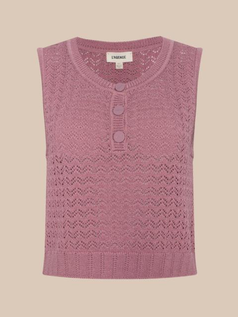 L'AGENCE Carven Pointelle Knit Tank