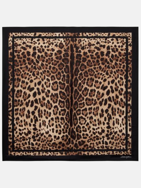Dolce & Gabbana Leopard-print silk scarf