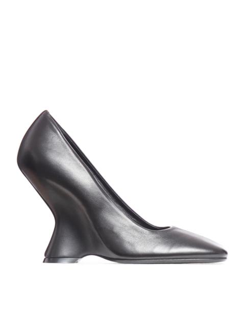 Dries Van Noten LEATHER WEDGE PUMPS (BLACK)