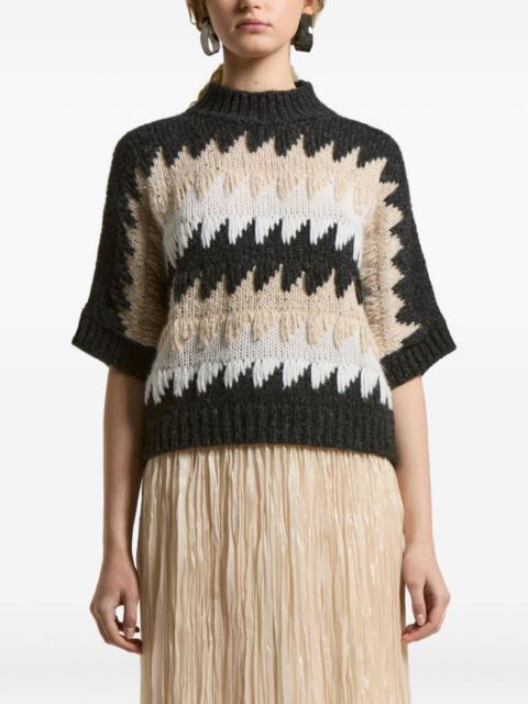 PESERICO geometric-pattern sweater