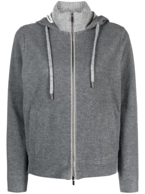 PESERICO mÃ©lange-effect hooded jacket