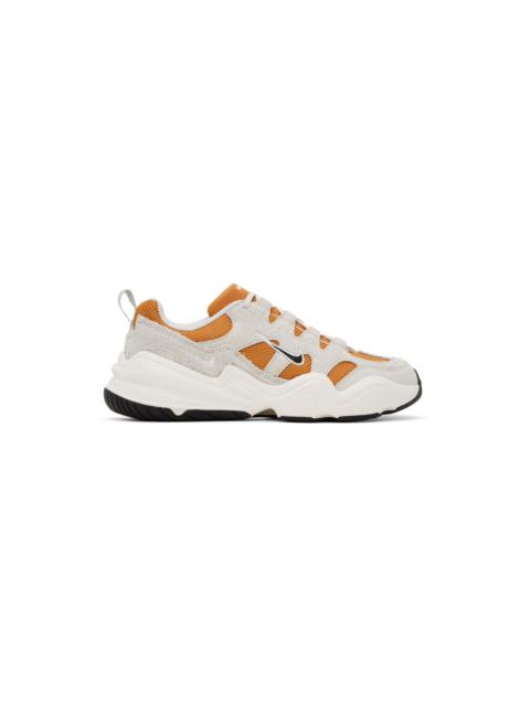 Nike Gray & Orange Tech Hera Sneakers