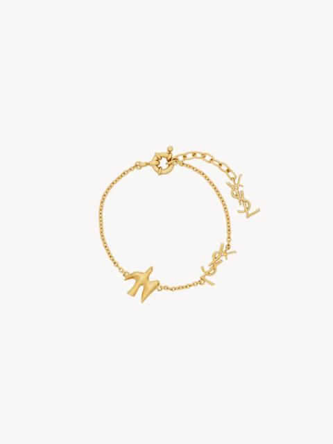 SAINT LAURENT CASSANDRE DOVE BRACELET IN METAL