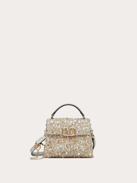 Valentino MINI VSLING HANDBAG WITH 3D EMBROIDERY