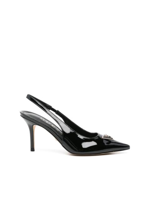 GUESS USA 80mm leather heeled pumps