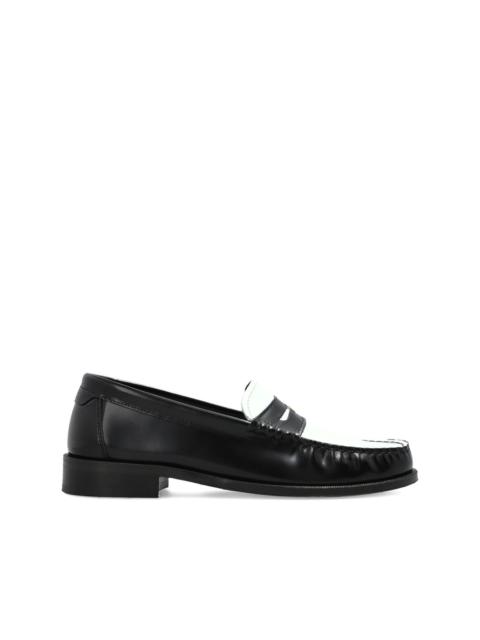 FURLA colourblock leather loafers