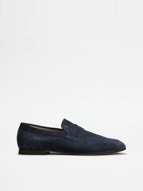 TOD'S LOAFERS IN SUEDE - BLUE