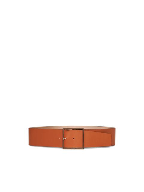 Max Mara square-buckle leather belt
