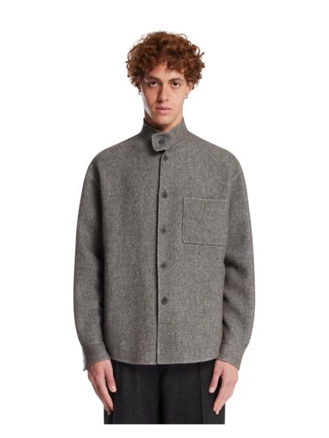 GIORGIO ARMANI Gray Cashmere Overshirt