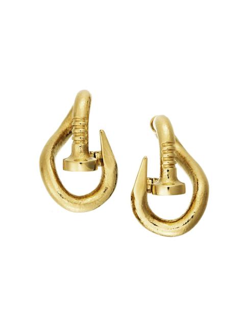 DAVID WEBB Bent Nail Hammered Earrings