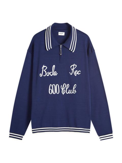 BODE BODE Club Long Sleeve Zip Polo