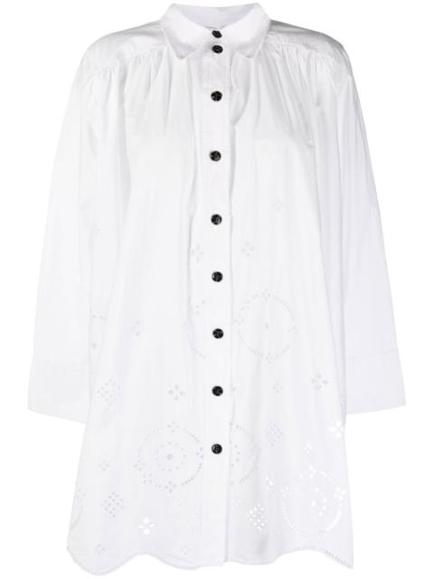 GANNI long-sleeve shirt dress