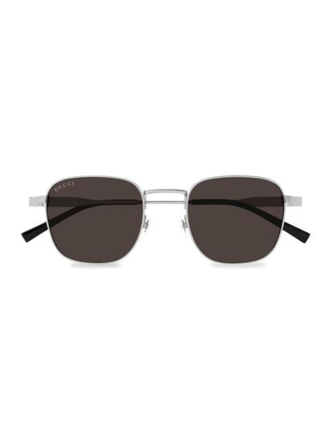 GUCCI Men's Metal Web 50MM Panthos Metal Sunglasses - Silver Black