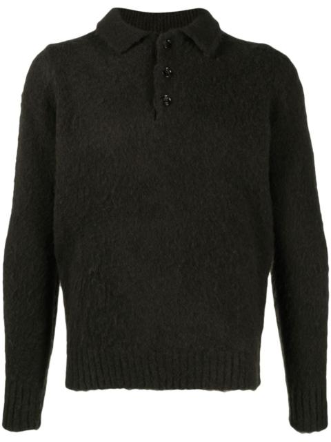Aspesi straight-point collar wool jumper