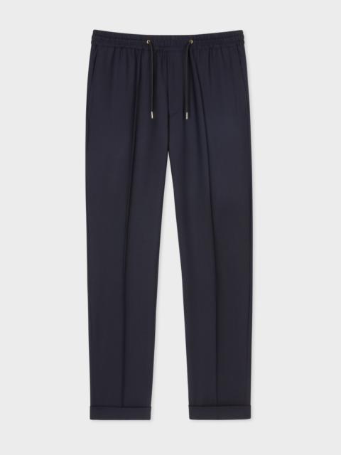 Paul Smith A Suit To Travel In - Slim-Fit Navy Drawstring-Waist Wool Trousers