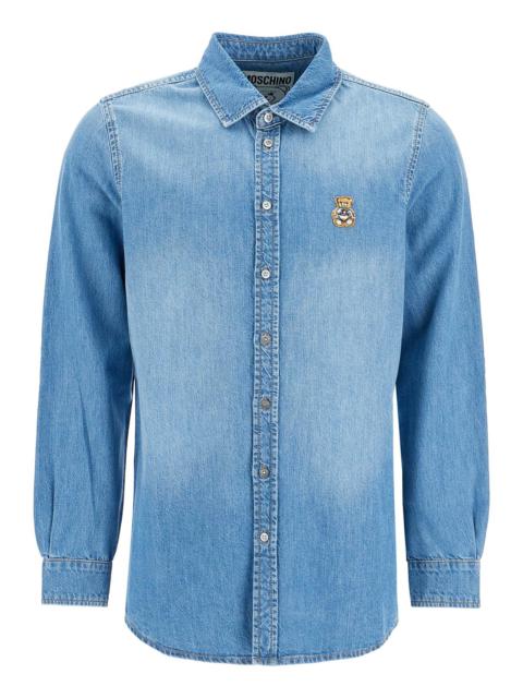 DENIM SHIRT WITH PATCH DETAILS