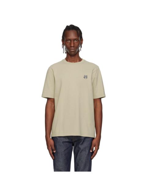 Maison Kitsuné Beige Fox Head Comfort T-shirt