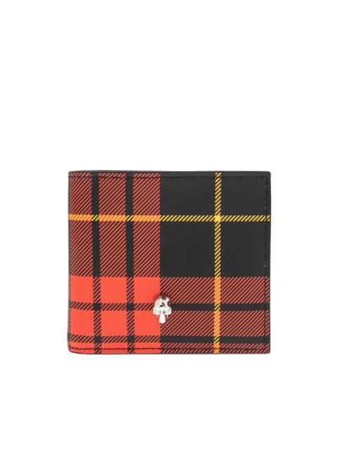 Alexander McQueen skull-detail tartan-pattern wallet