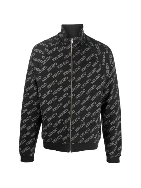 logo print zip-up jacket
