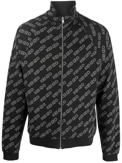 logo print zip-up jacket