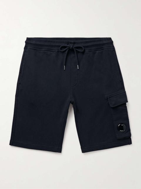 Slim-Fit Straight-Leg Logo-Appliquéd Cotton-Jersey Drawstring Cargo Shorts