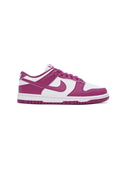 White & Pink Dunk Low Next Nature Sneakers