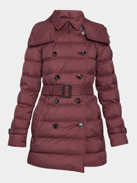 Burberry Audley Mid-Length Nylon Puffer Coat