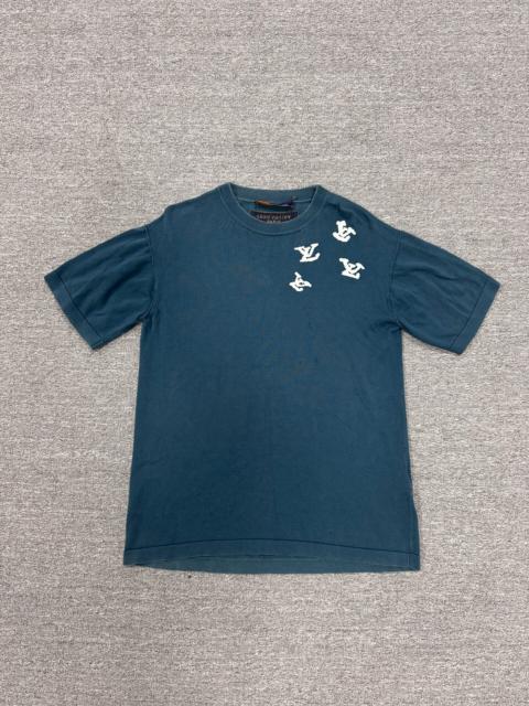 Louis Vuitton Louis Vuitton Navy Blue Flute Player Knit Short Sleeve T-Shirt
