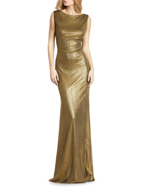 MAC DUGGAL Women's Metallic Cowlneck Mermaid Gown - Gold