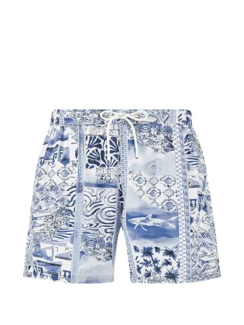 Paul & Shark voyage-print swim shorts