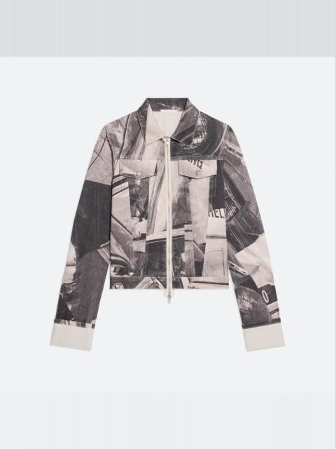 Helmut Lang CUFFED PRINTED DENIM TRUCKER JACKET