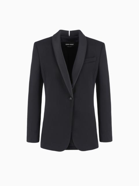 GIORGIO ARMANI Single-breasted, virgin-wool jacket