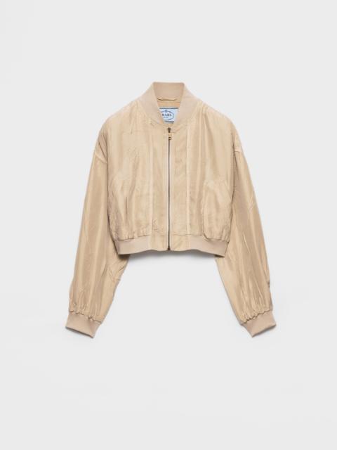 Prada Cropped old silk bomber jacket
