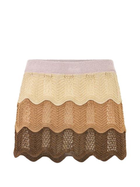 PHILIPP PLEIN colour wave mini skirt