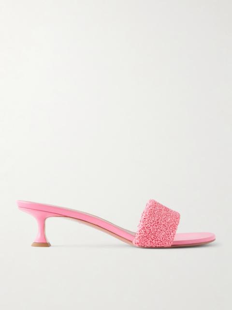 Amina Muaddi Andreea 45 Raffia Mules