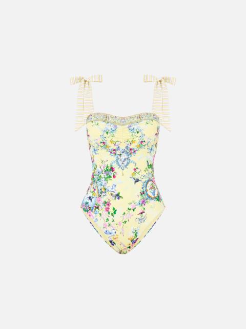 CAMILLA PANELLED BODICE ONE PIECE W TIE STRAPS CHINOISERIE CHILD