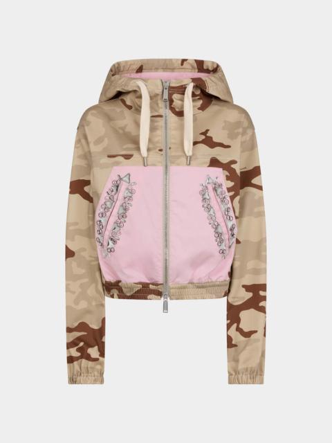 DIAMONDS CAMOU HOODIE JACKET