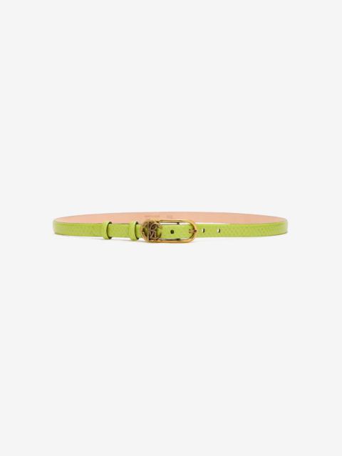 Snake-Effect Belt With Mirror Snake Monogram