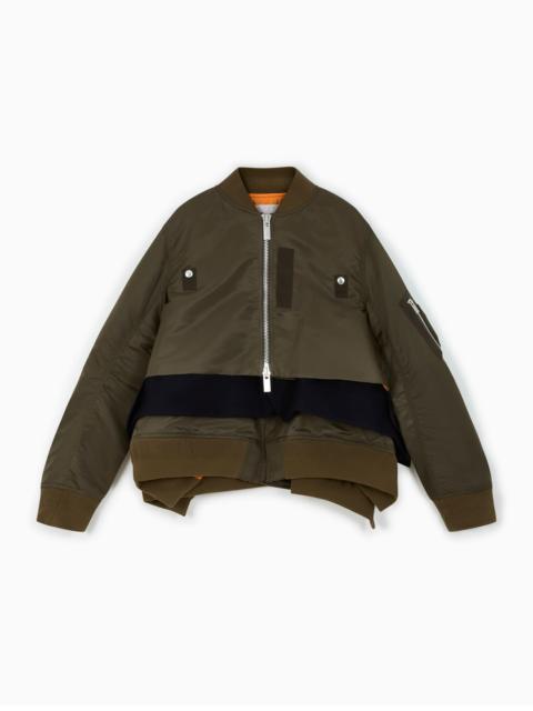 Nylon Twill x Wool Melton Blouson