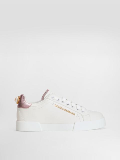 Dolce & Gabbana Portofino sneakers in nappa calfskin with lettering
