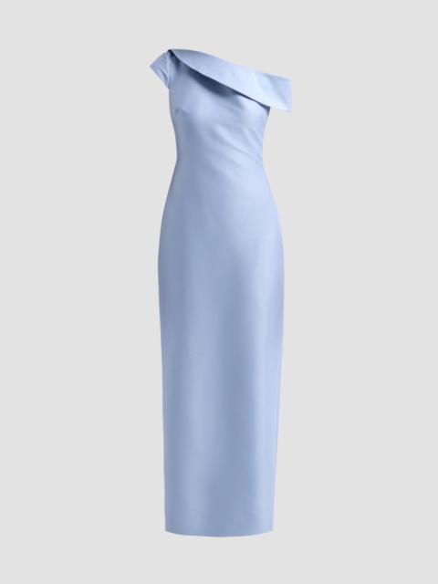 BADGLEY MISCHKA Women's One-Shoulder Mikado Gown - Mist