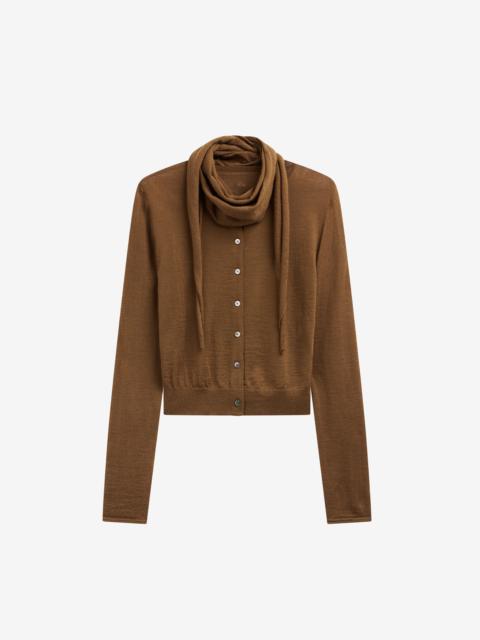 The Frankie Shop Clervaux Scarf Cardigan - Brown
