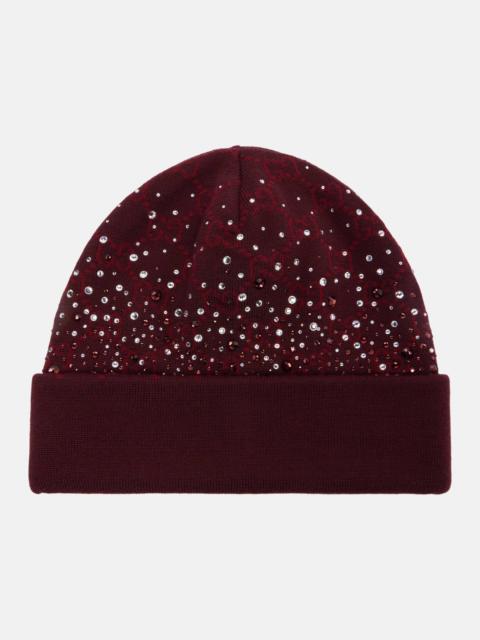 GUCCI GG crystal-embellished wool beanie