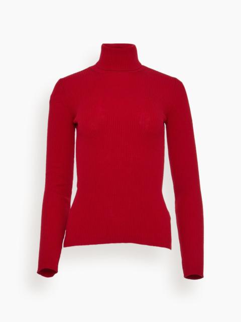 LA COLLECTION Lucy Knitted Top in Red