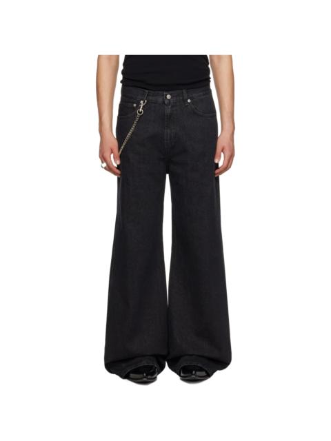 LU'U DAN SSENSE Exclusive Black Phat Jeans